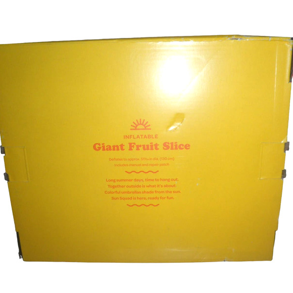 Gigantic Fruit Slice Pool Float, 4 Ft. Dia., w/ Manual & Repair Kit - Sun Squad - Picture 5 of 6